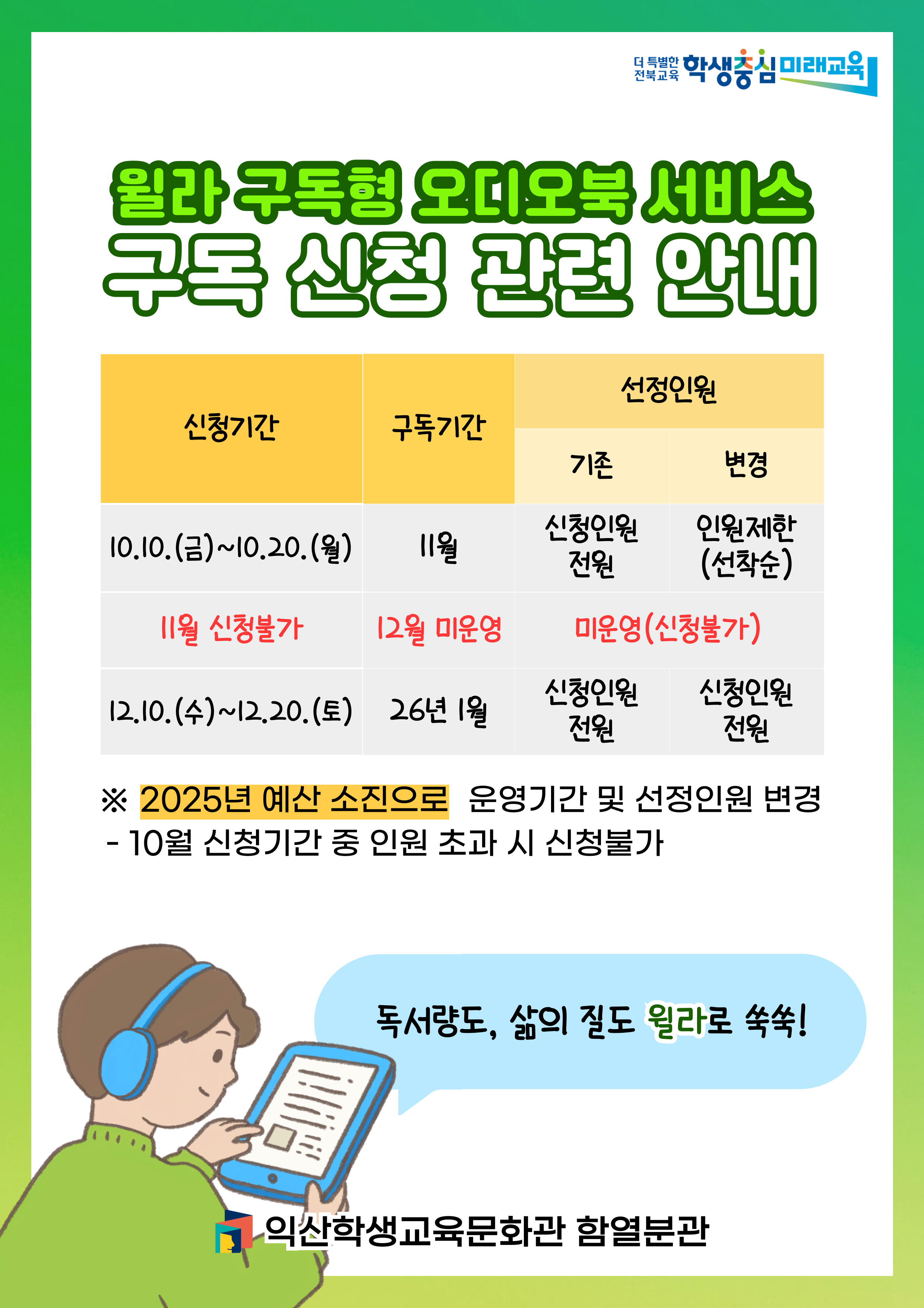 구독 관련 안내